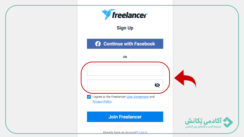 ثبت نام در سایت فریلنسر عضویت