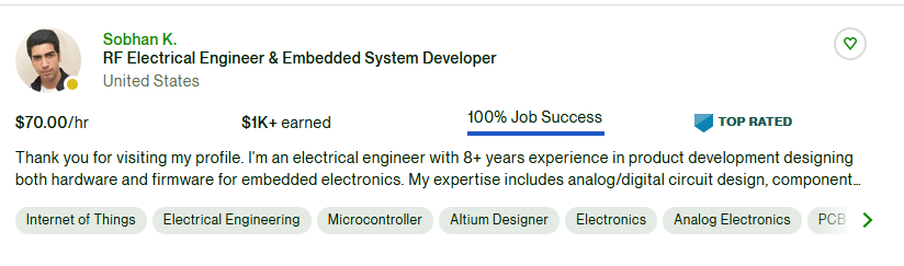 بهترین فریلنسر های مهندسی الکترونیک - درآمد دلاری (3)